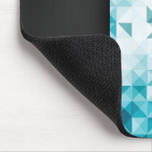 Blaue abstrakte geometrische Hintergrund-Schablone Mousepad (Ecke)