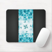 Blaue abstrakte geometrische Hintergrund-Schablone Mousepad (Mit Mouse)