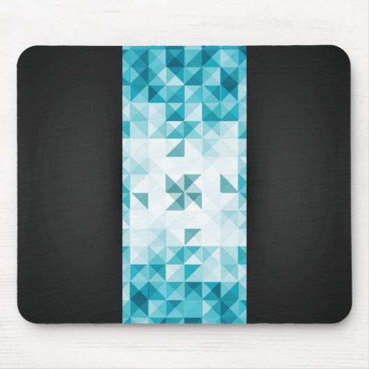 Blaue abstrakte geometrische Hintergrund-Schablone Mousepad (Vorne)
