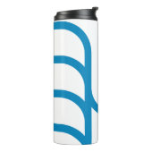 Blaue abstrakte geometrische M Thermosbecher (Nach links gedreht)