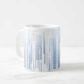 Blaue Abstrakte Geometrische Tasse (Vorderseite Links)