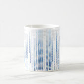 Blaue Abstrakte Geometrische Tasse (Mittel)