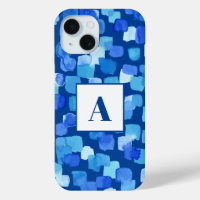 Blaue Abstrakte gestrichene Quadrate