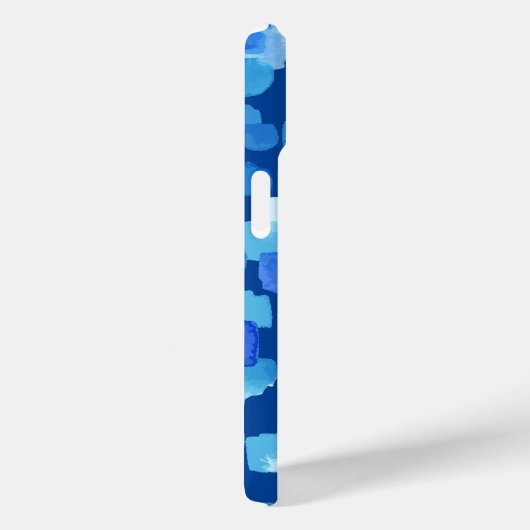 Blaue Abstrakte gestrichene Quadrate Case-Mate iPhone Hülle (Rückseite / Rechts)