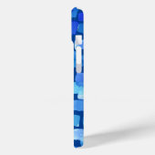 Blaue Abstrakte gestrichene Quadrate Case-Mate iPhone Hülle (Rückseite / Links)
