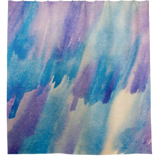 Blaue abstrakte Hintergrundabstrakte, Aqua, Art, A Duschvorhang (Vorderseite)