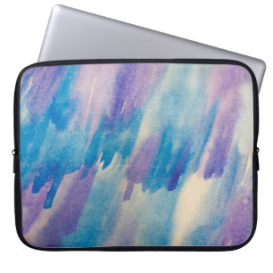 Blaue abstrakte Hintergrundabstrakte, Aqua, Art, A Laptopschutzhülle