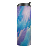 Blaue abstrakte Hintergrundabstrakte, Aqua, Art, A Thermosbecher (Nach links gedreht)