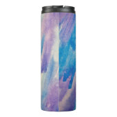 Blaue abstrakte Hintergrundabstrakte, Aqua, Art, A Thermosbecher (Rückseite)