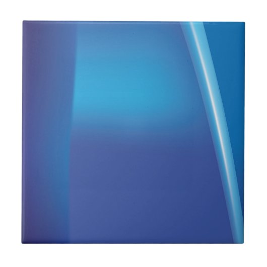Blaue Abstrakte Keramik Fliese (Vorderseite)