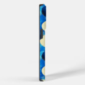 Blaue Abstrakte Kreise mit Individuelle Name und P Case-Mate iPhone Hülle (Rückseite / Rechts)