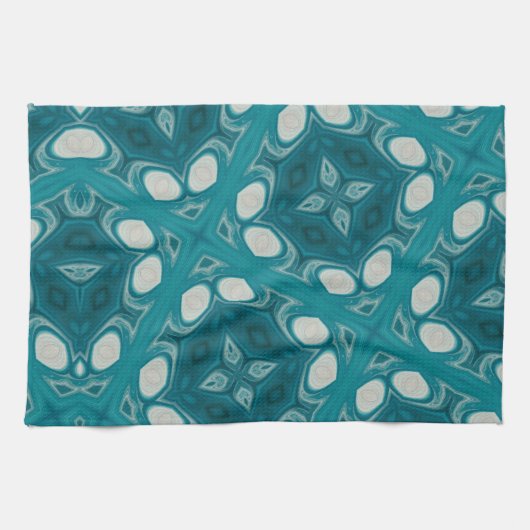 Blaue Abstrakte Küchentücher (Horizontal)