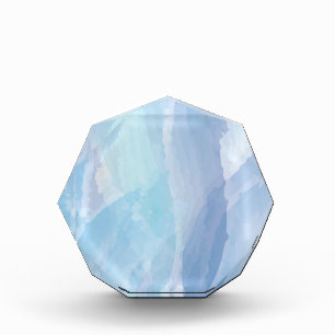 Blaue, abstrakte, kühle Wasserfarben-Pinselstrich- Fotoblock