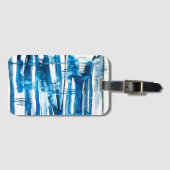 Blaue abstrakte Kunstaquarellbilder Gepäckanhänger (Vorderseite (Horizontal))