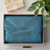 Blaue abstrakte Kunstmuster Seidenpapier (Geschenk)