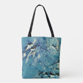 Blaue abstrakte Kunsttasche Tasche (Rückseite)