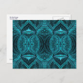 Blaue Abstrakte Landschaft Postkarte (Vorne/Hinten)