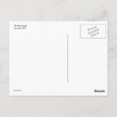 Blaue Abstrakte Landschaft Postkarte (Rückseite)