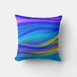 Blaue abstrakte Malerei 2 Kissen