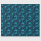 Blaue abstrakte Malerei Geschenkpapier (Flach)