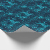 Blaue abstrakte Malerei Geschenkpapier (Ecke)