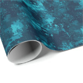 Blaue abstrakte Malerei Geschenkpapier (Rolleneckpunkt)