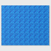 Blaue abstrakte Malerei Geschenkpapier (Flach)
