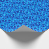 Blaue abstrakte Malerei Geschenkpapier (Ecke)