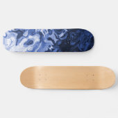 Blaue abstrakte Marmorkunst Skateboard (Horizontal)