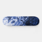 Blaue abstrakte Marmorkunst Skateboard (Horizontal)