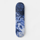 Blaue abstrakte Marmorkunst Skateboard (Vorderseite)