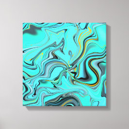 Blaue abstrakte Marmorstruktur. Leinwanddruck