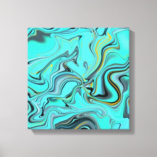 Blaue abstrakte Marmorstruktur. Leinwanddruck (Vorderseite)