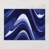 Blaue Abstrakte Moderne Kunst Postkarte (Vorderseite)