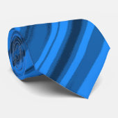 Blaue Abstrakte moderne Streifen Krawatte (Gerollt)