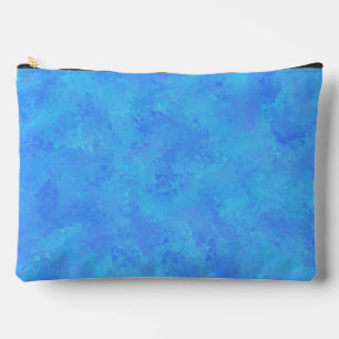 Blaue abstrakte Muster große Accessoire-Tasche Zubehörtasche