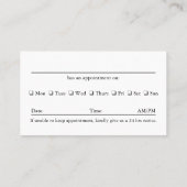 Blaue Abstrakte Mustertherapeutin Ernennung Visitenkarte (Rückseite)