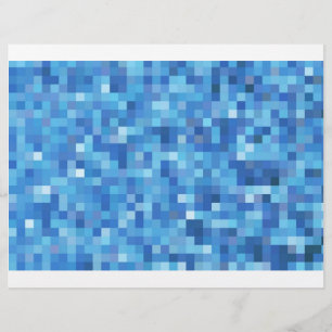 blaue abstrakte Quadrate Flyer