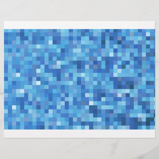 blaue abstrakte Quadrate Flyer (Vorne)