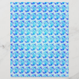 Blaue abstrakte Rosen Massenschmuckpapier Seiten