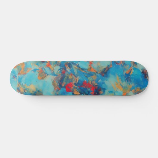 Blaue Abstrakte Skateboard (Horizontal)