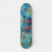 Blaue Abstrakte Skateboard (Vorne)