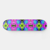 Blaue Abstrakte Sonnenblume Skateboard (Horizontal)