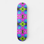 Blaue Abstrakte Sonnenblume Skateboard (Vorderseite)
