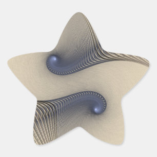 Blaue Abstrakte Spirale Stern-Aufkleber