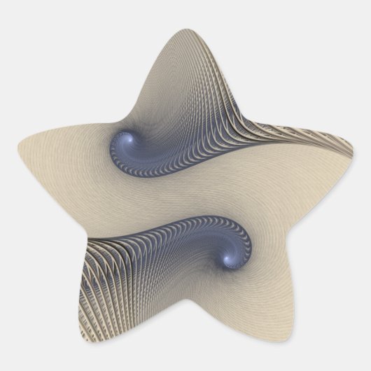 Blaue Abstrakte Spirale Stern-Aufkleber (Vorderseite)