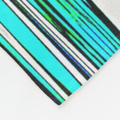Blaue Abstrakte Streifen 606 Fleecedecke (Ecke)