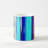 Blaue Abstrakte Streifen 606 Kaffeetasse (Mittel)