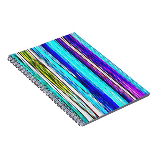 Blaue Abstrakte Streifen 606 Notizblock (Rechte Seite)