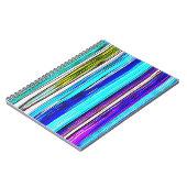 Blaue Abstrakte Streifen 606 Notizblock (Linke Seite)